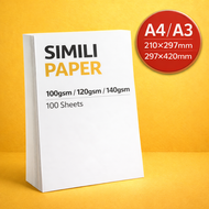 𝗣𝗥𝗜𝗡𝗧 𝗦𝗢𝗨𝗥𝗖𝗘 - A4 A3 SRA3 Simili White Paper 100gsm 120gsm 140gsm