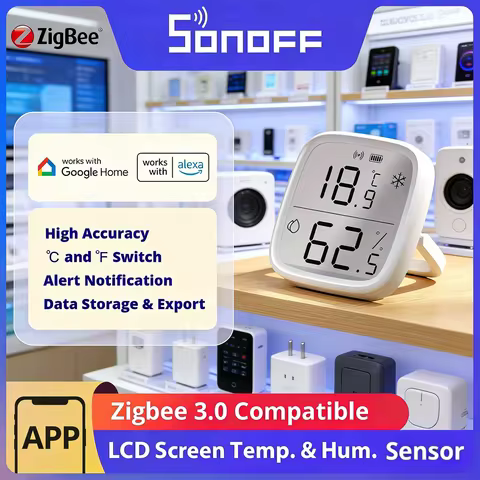 SONOFF SNZB-02D Zigbee Temperature Humidity Sensor SNZB 02D ZigBee Standard Compatible Smart Scene w