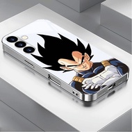 Dragon Ball Z Vegeta 01 Luxury Plated Frame Glass Phone Case For Samsung Galaxy S22 S23 S24 S25 Ultr
