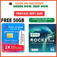 ◹ ✼ ♀ Globe at Home Prepaid Wifi Sim FREE 20GB DATA and Rocket Sim 20GB