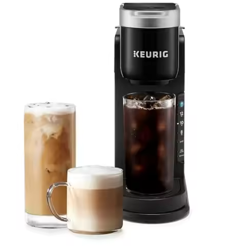 KCafe Barista Bar Single Serve Coffee Maker with 3 Brew Sizes Hot and Cold Brew Capabilities 2oz Cof