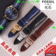 Watch Strap FOSSIL FOSSIL Strap Belt Men Women Genuine Leather Butterfly Buckle Watch Chain Accessor