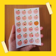 SPS011 - Cute sticker kawaii scrapbook peach emoji - emoji sticker peach scrapbook