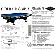 FAT- JT24 MURREY GOLD CROWN V PRO TV 9 FT POOL TABLE - MEJA BILLIARD