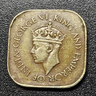 British Ceylon King George VI 5 Cent 1942