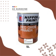5L Nippon Red Oxide Primer | Antirust Paint Cat Anti Karat Besi | Cat Kayu | Cat Besi