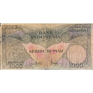 Uang Kuno Indonesia Series Bunga 1000 rupiah 1959 Kondisi Renyah Murah