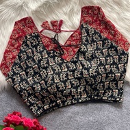 Readymade Saree Blouse Ajrakh Print