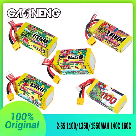 GNB 2S 3S 4S 6S Lipo Battery 1100mAh 1350mAh 1550mAh 140C 160C With XT60 for FPV Drone Quadcopter He