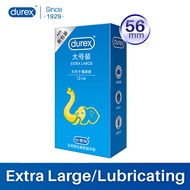 [XL Pack of 12pcs] Natural Rubber Latex 56mm Durex Condoms for Men Comfort Condom Extra Large for Greater Comfort Safe Contraception Extra Lubricated