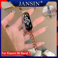 สาย Mi Band 7 สายรัดสแตนเลสของ สำหรับ Xiaomi Mi Band 7 นาฬิกาอัจฉริยะ สายโลหะ MIband 7 สายนาฬิก สร้อ
