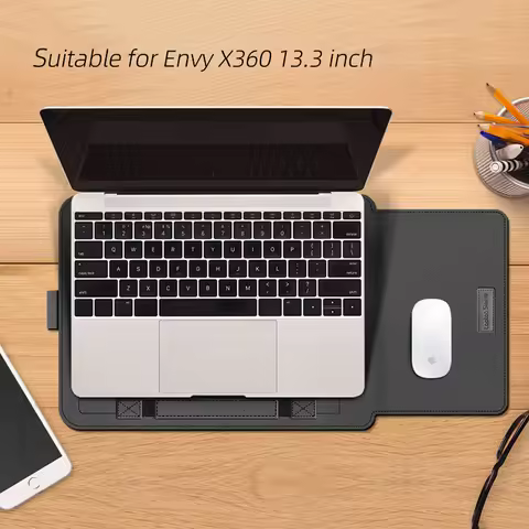 Detachable Laptop Cover For Hp Envy X360 13.3 Inch Creative Design Sleeve Case For Hp Laptop Pu Leat