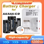 PALO⚡1.2V AA/AAA/C/D rechargeable battery charger Nickel hydrogen battery