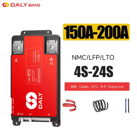 Daly Smart BMS 150A 200A 4-8S 7-17S 7-24S Smart Integrated Bluetooth Surveillance Lithium Battery Li