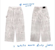 bobbygoodhouse | pre order WHITE WORK DIRTY JEANS