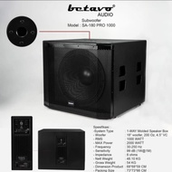 Subwoofer Aktif 18 Inch BETAVO SA 180 PRO 1000 Original