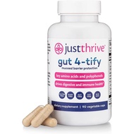 Just Thrive Gut 4-tify - Gut Health Supplements for Women and Men - Anti Bloat, 90 Vegetable Capsule