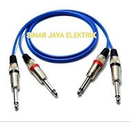 Cable cable audio jack 2 akai mono 6.5mm to 2 akai mono 6.5mm cable kitani