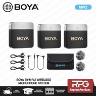 BOYA BY-M1V1 /M1V2 Wireless Microphone System with Active Noise Cancellation