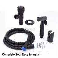 Stainless Steel 304 Black Colour Hand Bidet Spray Full Set with Angle Valve