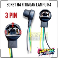 3 pin H4 socket H4 lamp fitting