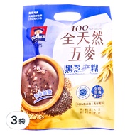 QUAKER 桂格 全天然五麥 黑芝麻糊 無添加糖  190g  3袋