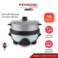 Local Malaysia 3.5L Non-Stick Multi Cooker with Steamer Food Steamer Deep Fryer Hot Pot Steamboat Mu