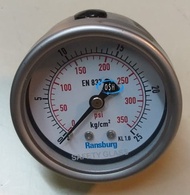 Pressure Gauge Ransburg 25 kg/cm2, 350 psi, Drat Stainless
