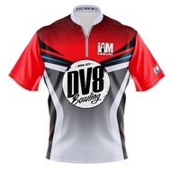 DV8 DS Bowling Jersey - Design 2067-DV8 3D Zip Collar Bowling Shirt DIY Name