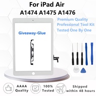 New For iPad Air 1 iPad 5 LCD Outer Touch Screen Digitizer Front Sensor Glass  Replacement A1475 A14