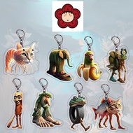 Tung Tung Saur Tralaero Tralala Bombardier Crocodilo Acrylic Key Pendants