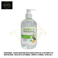 HAND SANITIZER WITH EUCALYPTUS OIL & VITAMIN E TO SOOTHE SKIN - KILLS 99.9% OF GERMS - SWIPE IT ( 50