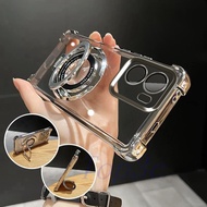 Casing vivo Y16 Bracket style airbag anti drop transparent phone case CDSJ