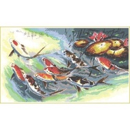 PINN SHOP Cross Stitch Kit : Nine Koi Carp [DMCFD-CK006]