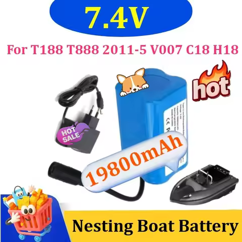 7.4V 19800mAh Battery with USB Charger for T188 T888 2011-5 V007 C18 H18 Remote Control RC Fishing B