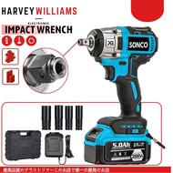 SONCO 1/2 1/4 Inch Cordless Impact Wrench Electric Impact Brushless Wrench Drill Tool Perengkuh Kesan Elektrik Screw