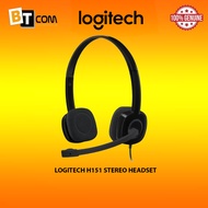 Logitech H151 Stereo Headset 3.5mm single plug Computer Headset 981-000587