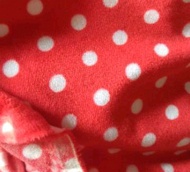 kain yelvo motif polkadot  dan karakter  / kain velboa polkadot