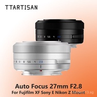 TTArtisan Auto Focus 27mm F2.8 Camera Lens APS-C format Fujifilm X Mount 8XDK