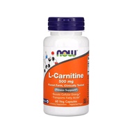แอลคาร์นิทีน L-Carnitine 500 mg 60 Veg Capsules (Now Foods)