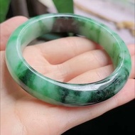 冰種 天然翡翠 緬甸 A玉 玉鐲 • 糯冰種花青翡翠福鐲