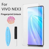Vivo X70 Pro X60 Pro NEX 3 NEX 3S Nano Optics Tempered Glass Transparent With Uv + Liquid Gel