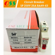 Circuit Breaker MCB DC 1P 250V 25A BA49-63