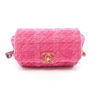 【二手】香奈兒 CHANEL 腰包 CHANEL19 Matelassé 組合五金 玫紅色 皮革 CHANEL19 Matelassé 腰包 女士