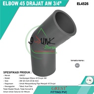 ELBOW 45 DEGREES AW 3/ 4 INCH KNEE 45 DEGREES AW 3/4" - GREST