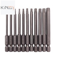 For 1/4" Hex Shank 75mm Length Steel Star 6 Point Screw Driver Kit Tool Screwdriver Bit