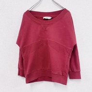 古著adidas Stella McCartney 衛衣，正面 V 字領，紅色，尺寸 36