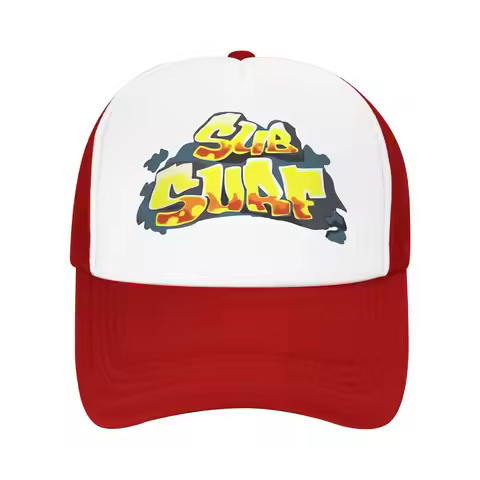 Subway Surfers Trucker Caps Unisex Parkour Sport Hat Sun Caps Sun Hats Breathable Snapback Caps Mesh