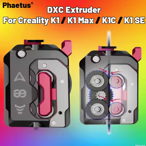 Lastest Phaetus DXC Extruder Helical Gears Dual-drive For Creality K1 / K1 Max /K1 SE / K1C Extruder
