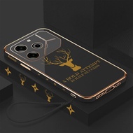 Soft Case Tecno Pova 6 Pro / Tecno Pova 6 Silicone Softcase Plating Deer